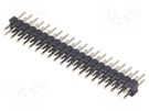 Pin header; pin strips; male; PIN: 40; straight; 2mm; THT; 2x20 CONNFLY