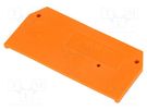 End/partition plate; orange; spring clamp; 281; 2.5x29x59mm WAGO