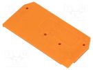 End/partition plate; orange; 280; 2.5x28x53mm; 280-9 WAGO