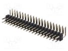 Pin header; pin strips; male; PIN: 40; angled 90°; 2mm; THT; 2x20 CONNFLY