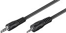 Audio AUX Adapter Cable, 3.5Ā mm to 2.5Ā mm Stereo, 2 m, black - 3.5 mm male (3-pin, stereo) > 2.5 mm male (3-pin, stereo)