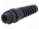 Cable gland; with strain relief; PG9; IP68; polyamide; black HUMMEL