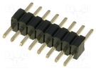 Pin header; pin strips; male; PIN: 8; straight; 1.27mm; THT; 1x8 CONNFLY