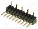 Pin header; pin strips; male; PIN: 10; vertical; 1.27mm; SMT; 1x10 CONNFLY