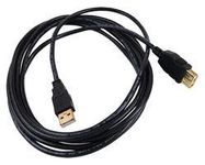 COMPUTER CABLE, USB, 10FT, BLACK