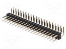 Pin header; pin strips; male; PIN: 40; angled 90°; 2.54mm; THT; 2x20 CONNFLY