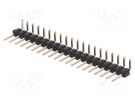 Pin header; pin strips; male; PIN: 20; angled 90°; 2.54mm; THT; 1x20 CONNFLY