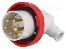 Connector: AC supply 3-phase; plug; male; 16A; 415VAC; IEC 60309 ILME