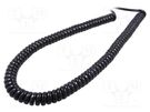Wire: coiled; SPIRAL H07BQ-F; 3G1.5mm2; unshielded; PUR; black LAPP