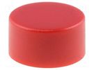 Button; 10mm; round; red; 1241.16 SCHURTER