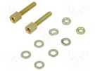 Set of screws for D-Sub; UNC 4-40; Thread len: 14.22mm; L: 19mm TE Connectivity