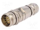 Connector: M23; plug; PIN: 12; male; soldering; for cable; straight BULGIN
