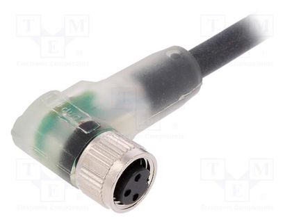 Connection lead; M8; PIN: 3; angled; 2m; plug; 60VAC; 4A; -25÷80°C LAPP 22260275