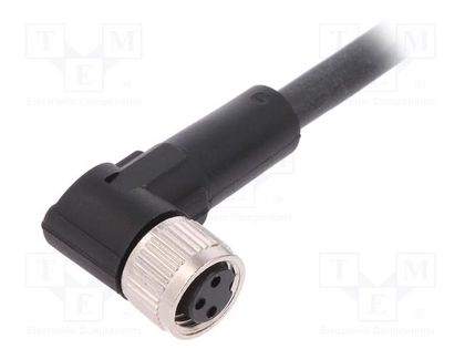 Connection lead; M8; PIN: 3; angled; 5m; plug; 60VAC; 4A; -25÷80°C LAPP 22260201