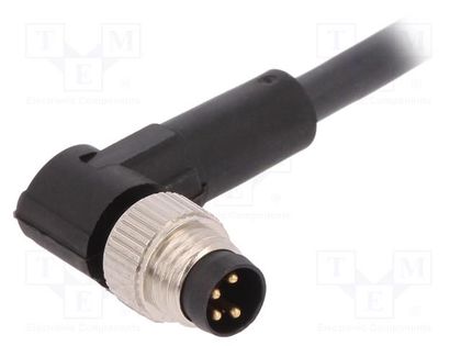 Connection lead; M8; PIN: 4; angled; 2m; plug; 60VAC; 4A; -25÷80°C LAPP 22260056
