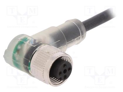 Connection lead; M12; PIN: 4; angled; 10m; plug; 24VAC; 4A; -25÷80°C LAPP 22260340