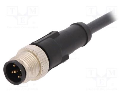Connection lead; M12; PIN: 5; straight; 2m; plug; 60VAC; 4A; -25÷80°C LAPP 22260400