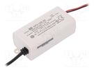 Power supply: switched-mode; LED; 12W; 24VDC; 0.5A; 180÷264VAC MEAN WELL