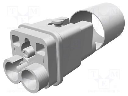 Connector: HDC; contact insert; male; Han Q 2/0; PIN: 3; 2P+PE; 40A HARTING 09120022654