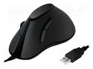 Optical mouse; black; USB; wired; No.of butt: 5 LOGILINK