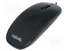 Optical mouse; black; USB; wired; No.of butt: 3 LOGILINK