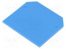 End/partition plate; blue; SAK2.5 WEIDMÜLLER
