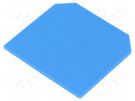 End/partition plate; blue; SAK4,SAK6 WEIDMÜLLER