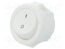 ROCKER; SPST; Pos: 2; ON-OFF; 3A/250VAC; white; none; 20mΩ; round CANAL ELECTRONIC