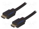 Cable; HDCP 2.2,HDMI 2.0; HDMI plug,both sides; 5m; black LOGILINK