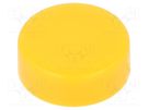 Button; 8.5mm; round; yellow; 1241.16 SCHURTER
