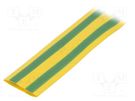 Heat shrink sleeve; glueless; 2: 1; 19.1mm; L: 1m; yellow-green CYG/KTG