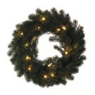 LED Christmas wreath, 40 cm, 2x AA, indoor, warm white, timer, EMOS