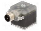 Adapter; DIN 43650 plug,M12 male; PIN: 3; angled 90°; form A LUMBERG AUTOMATION