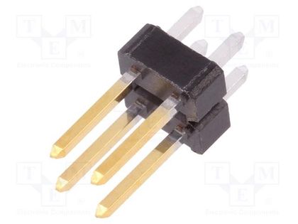 Pin header; pin strips; BERGSTIK II; male; PIN: 4; straight; 2.54mm Amphenol Communications Solutions 67996-204HLF