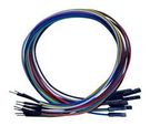 JUMPER WIRES, MULTI-COLORED, 10CM, 24AWG