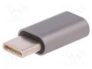 Adapter; USB 2.0; USB B micro socket,USB C plug QOLTEC