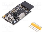 Module: adapter; USB-UART; 3.3÷5VDC; USB B mini; IC: ATmega8 DFROBOT