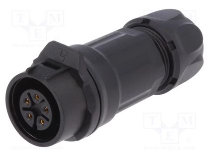 Connector: circular; plug; size 16; 02; female; PIN: 5; for latch LUTRONIC 0261-05