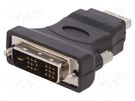 Adapter; DVI-D (18+1) plug,HDMI socket; black DIGITUS