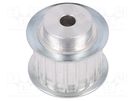 Belt pulley; AT5; W: 16mm; whell width: 27mm; Ø: 27.4mm; aluminium OPTIBELT