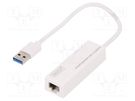 USB to Fast Ethernet adapter; USB 3.0; white DIGITUS