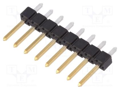 Pin header; pin strips; BERGSTIK II; male; PIN: 8; straight; 2.54mm Amphenol Communications Solutions 68000-208HLF
