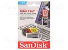 Pendrive; USB 3.0; 32GB; R: 150MB/s; USB A; ULTRA FLAIR; black SANDISK