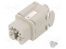 Connector: HDC; female; PIN: 5; size 3; contact insert; 400V; 10A WIELAND