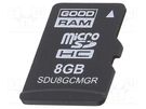 Memory card; industrial; microSD,MLC; UHS I U1; 8GB; 0÷70°C GOODRAM INDUSTRIAL