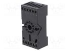 Socket; PIN: 11; 10A; 250VAC; on panel,for DIN rail mounting HONGFA RELAY