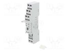 Socket; PIN: 8; 10A; 250VAC; for DIN rail mounting; spring clamps HONGFA RELAY