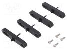 Set of wall holders; L: 95mm; W: 20mm; H: 10mm; black; Series: GEOS SPELSBERG