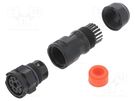Connector: circular; plug; for cable; PIN: 5; female; with contacts AMPHENOL LTW