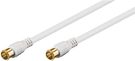 F-Quick SAT Antenna Cable (80 dB), Double Shielded, 5 m, white - gold-plated, F plug (quick) > F plug (quick) (fully shielded)